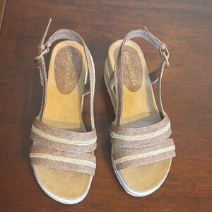Easy Street Mel Espadrille Slingback Platform Wedge Sandal